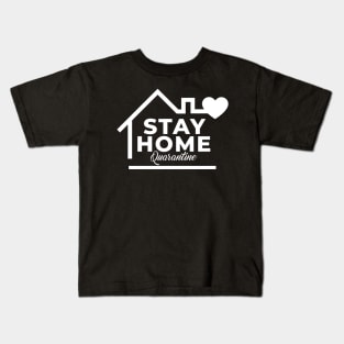 Stay Home and Stay safe at home to Fight Corona Virus Kids T-Shirt